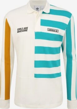 Adidas Originals Polos T-Shirt POLO LS UNISEX Femme Blanc Cassé