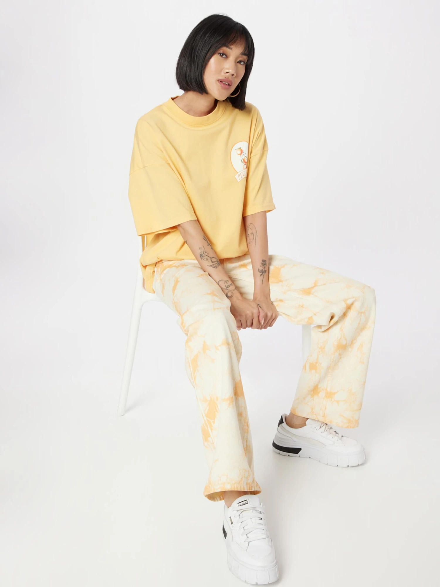 Pegador T-shirts Oversize T-shirt Oversize Brend Femme Jaune Foncé 7 Pegador T-shirts Oversize T-shirt Oversize Brend Femme Jaune Foncé – Image 5