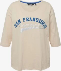 Ulla Popken T-shirts à Manches 3/4 T-shirt Femme Beige