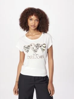 Hailys T-shirts T-shirt Linka Femme Blanc -Pas Cher Univers T-shirt Magasin 8431d684db68d85c3dec079cb86083a7