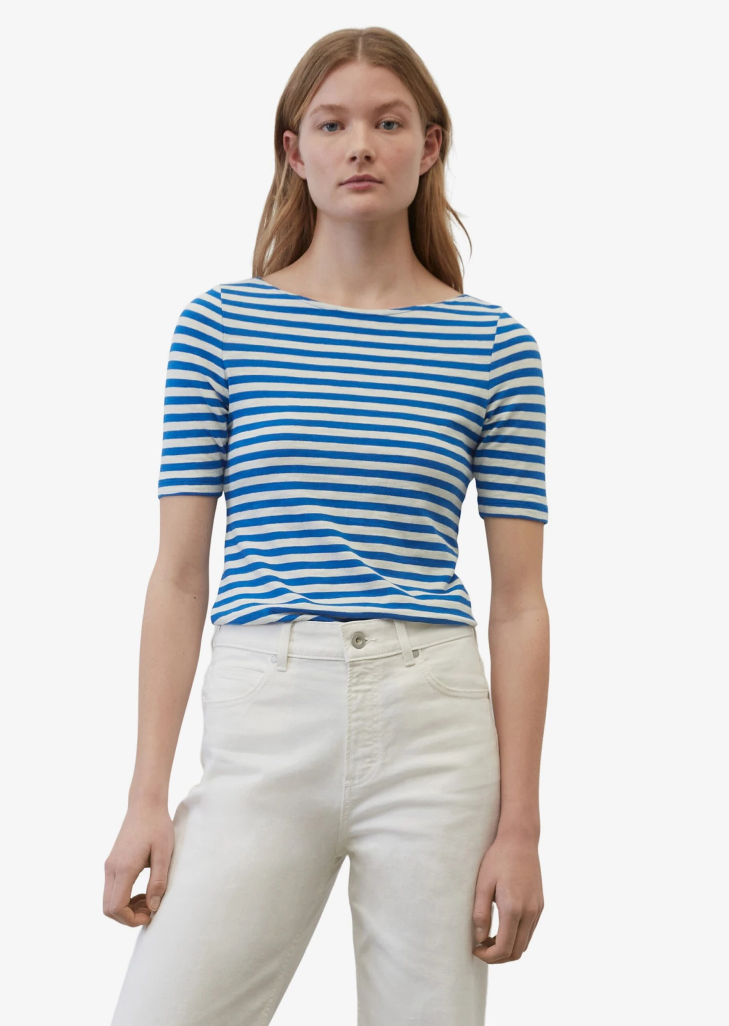 Marc O'Polo T-shirts T-shirt Femme Bleu 4 Marc O'Polo T-shirts T-shirt Femme Bleu – Image 2