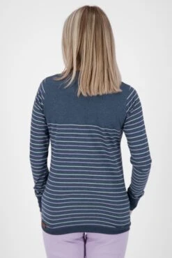 T-shirts à Manches Longues T-shirt LeonieAK Z Femme Marine / Bleu Clair -Pas Cher Univers T-shirt Magasin 9141c7be68ade1f83f25beffed2cd26a