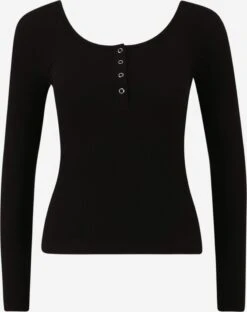 Pieces Petite T-shirts à Manches Longues T-shirt KITTE Femme Noir