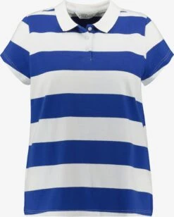 Polos T-shirt Femme Bleu Cobalt / Blanc