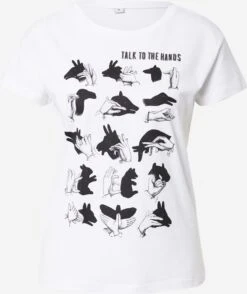 T-shirts T-shirt Talk To The Hand Femme Blanc
