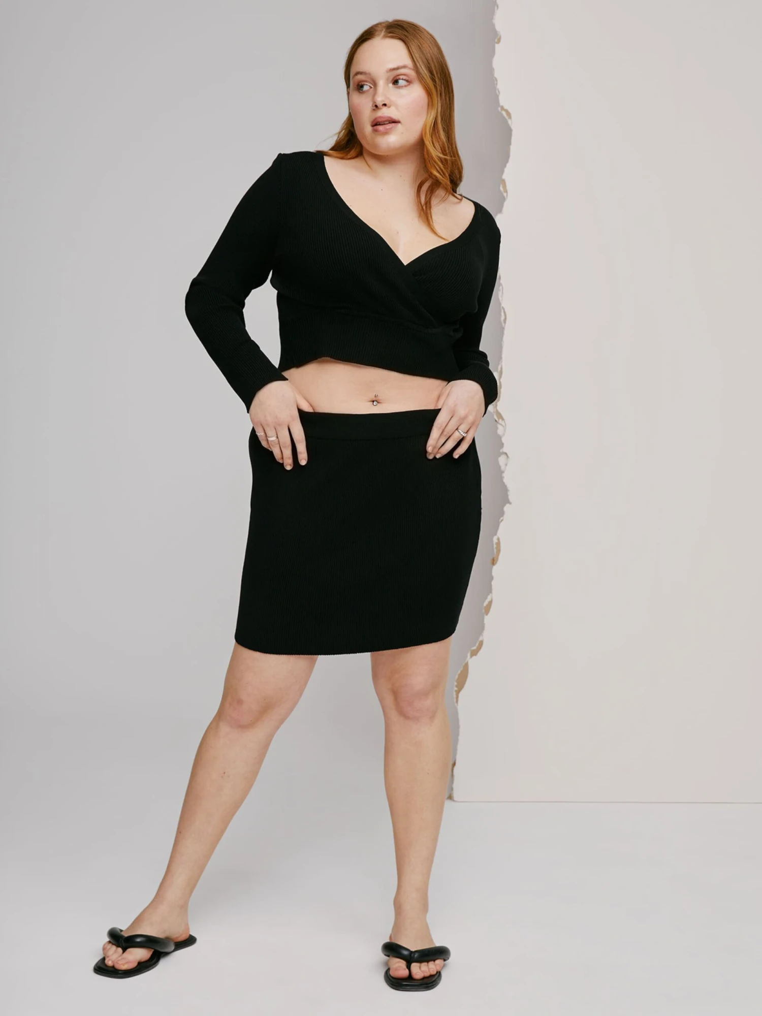 T-shirts à Manches Longues T-shirt Rosalie Femme Noir 7 T-shirts à Manches Longues T-shirt Rosalie Femme Noir – Image 5