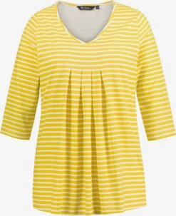 Ulla Popken T-shirts à Manches 3/4 T-shirt Femme Jaune