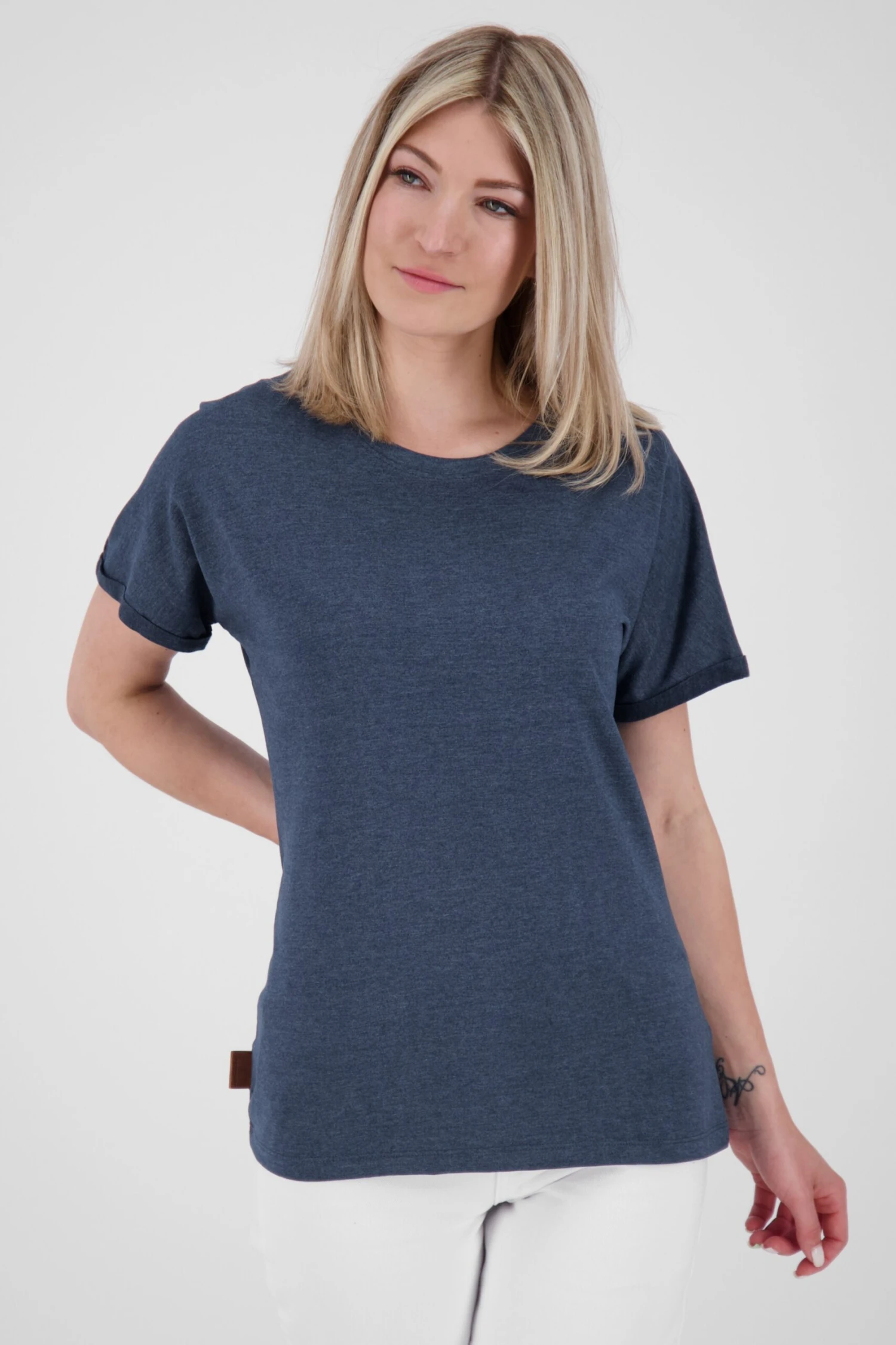 T-shirts T-shirt MalaikaAK Femme Marine 4 T-shirts T-shirt MalaikaAK Femme Marine – Image 2