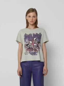 Scalpers T-shirts T-shirt Kiss Femme Gris Clair -Pas Cher Univers T-shirt Magasin 9c5f92f06ec8eb02c509d7bb4885c4d5