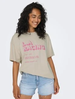 ONLY T-shirts Oversize T-shirt Oversize LINA Femme Pierre -Pas Cher Univers T-shirt Magasin 9ce1920e28c2bf5f0f28baa0015b84b2