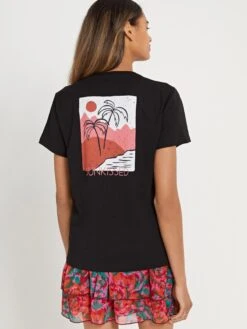 Shiwi T-shirts T-shirt TARIFA Femme Noir -Pas Cher Univers T-shirt Magasin 9d884b4bef5365addc7fcdc38998124f