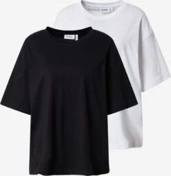 WEEKDAY T-shirts Oversize T-shirt Oversize Femme Noir / Blanc