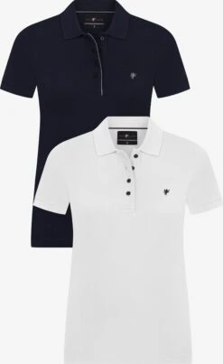 Polos T-shirt MATHILDE Femme Bleu Marine / Blanc