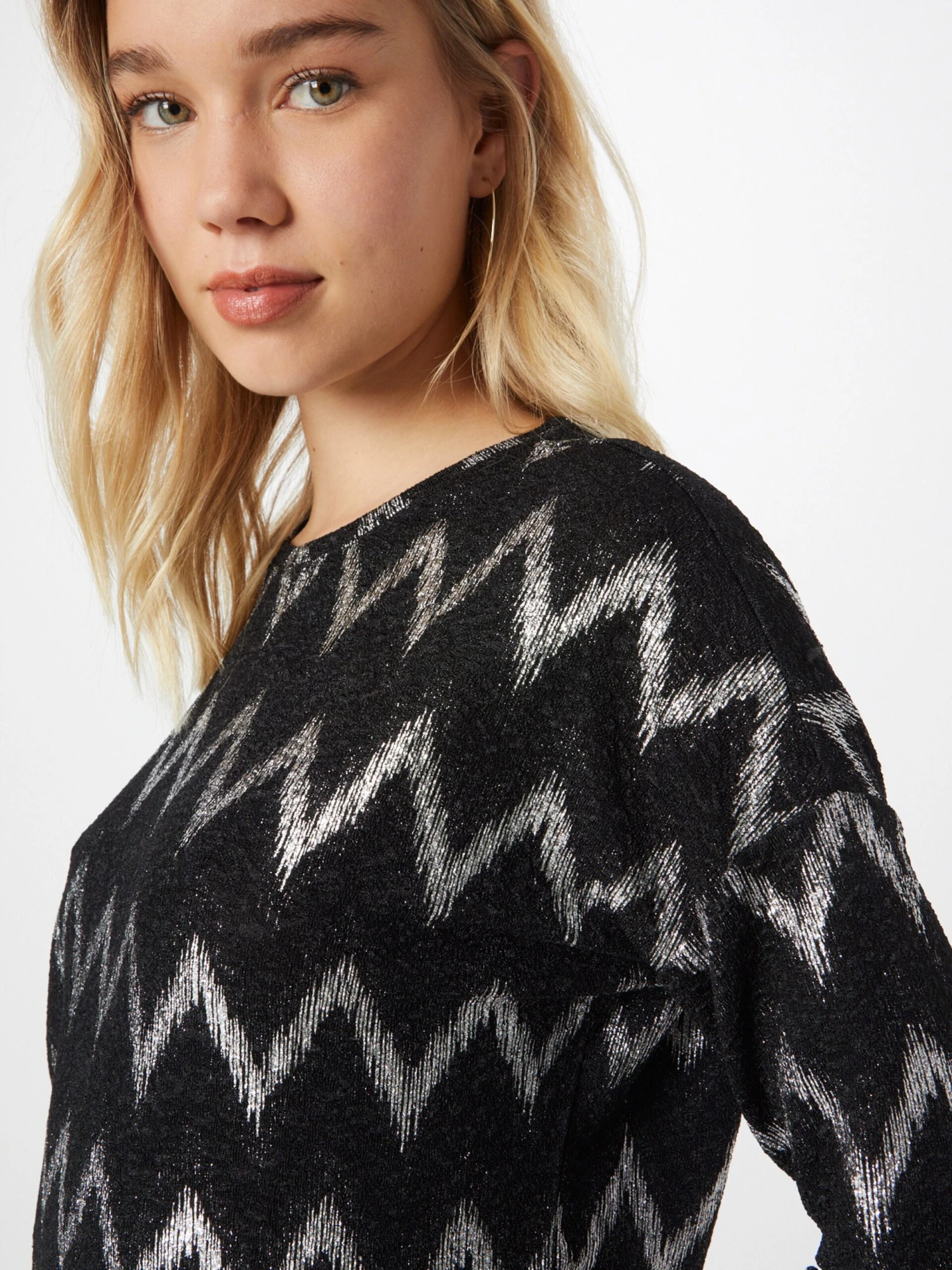 ONLY T-shirts à Manches 3/4 T-shirt NEW QUEEN Femme Noir Chiné 4 ONLY T-shirts à Manches 3/4 T-shirt NEW QUEEN Femme Noir Chiné – Image 2