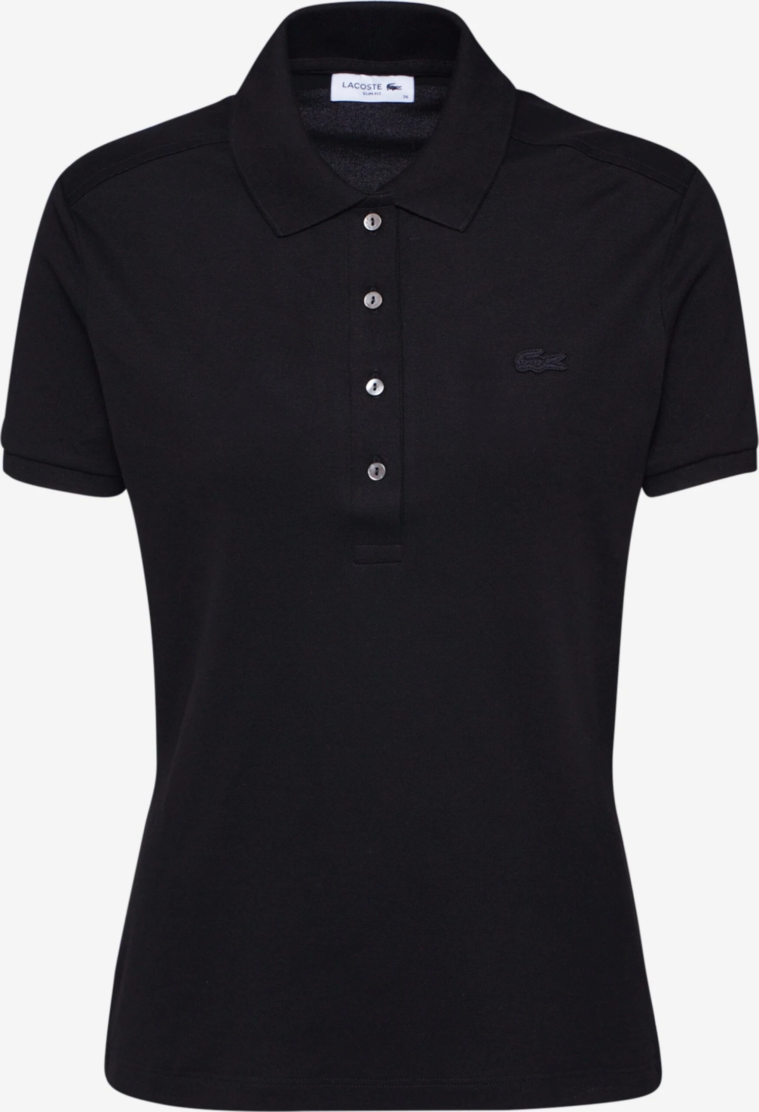 Lacoste Polos T-shirt CHEMISE COL BORD-COTES MA Femme Noir 3 Lacoste Polos T-shirt CHEMISE COL BORD-COTES MA Femme Noir
