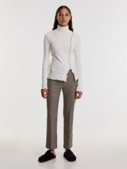 EDITED T-shirts à Manches Longues T-shirt Alisa Femme Marron / Blanc -Pas Cher Univers T-shirt Magasin b0c9f3bc24d27aaf196686d2d791588f