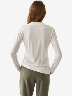 T-shirts à Manches Longues T-shirt JONKA Femme Blanc Cassé -Pas Cher Univers T-shirt Magasin b4c2bbe355aabe11cae5892ee66a1ab8