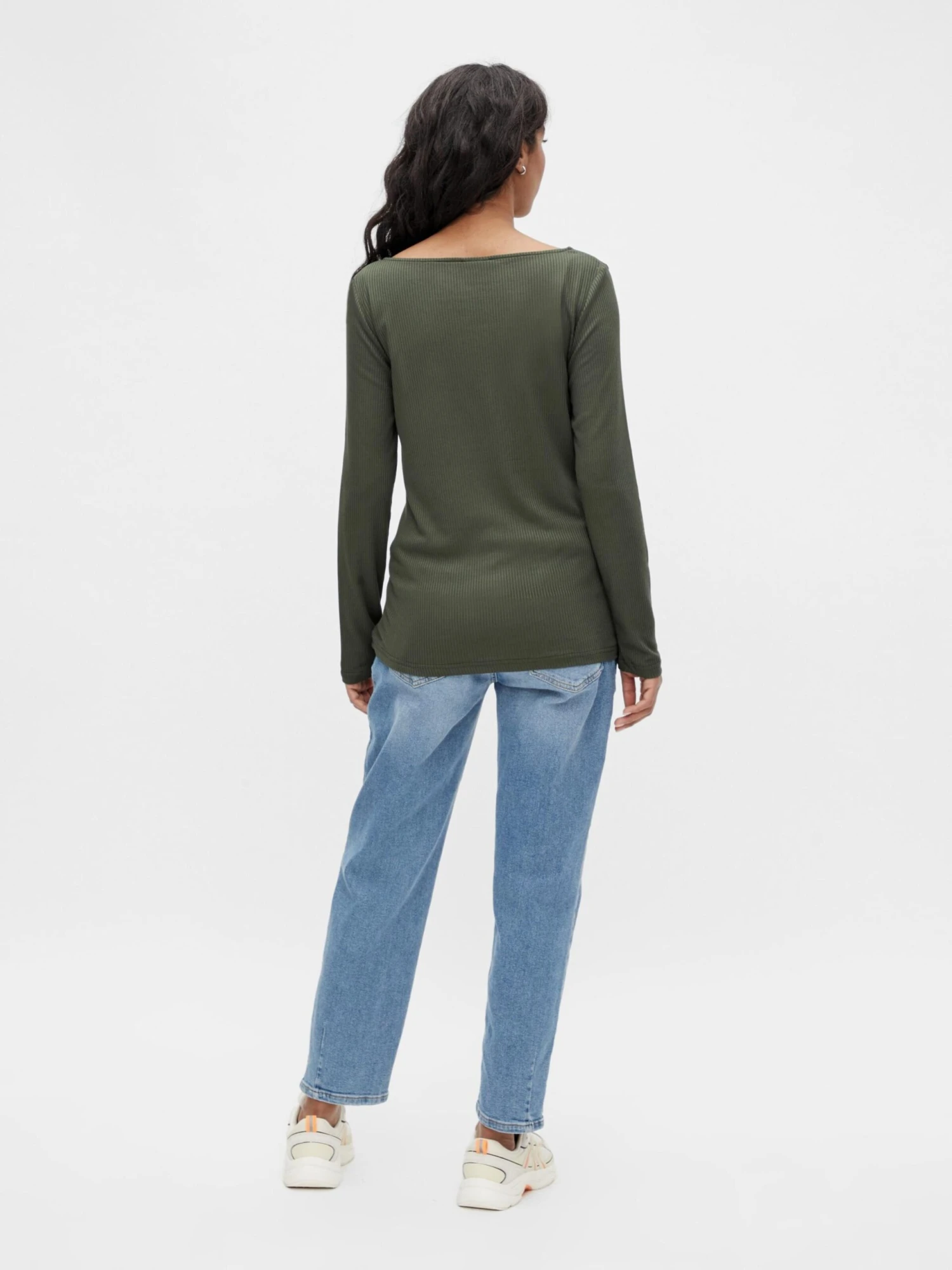 Mamalicious T-shirts à Manches Longues T-shirt ELLEN Femme Kaki 5 Mamalicious T-shirts à Manches Longues T-shirt ELLEN Femme Kaki – Image 3