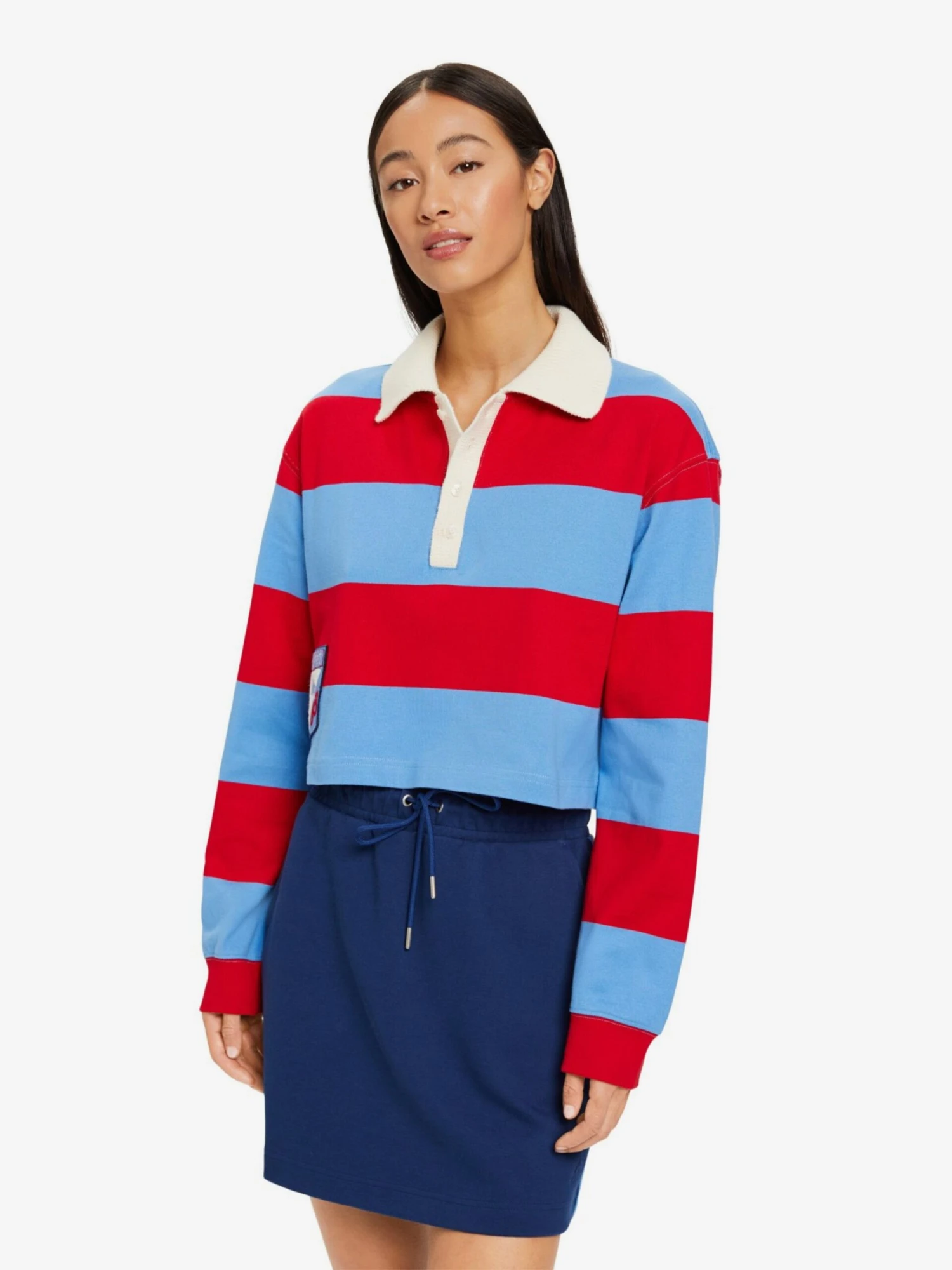 ESPRIT Polos T-shirt Femme Bleu Clair / Rouge 4 ESPRIT Polos T-shirt Femme Bleu Clair / Rouge – Image 2