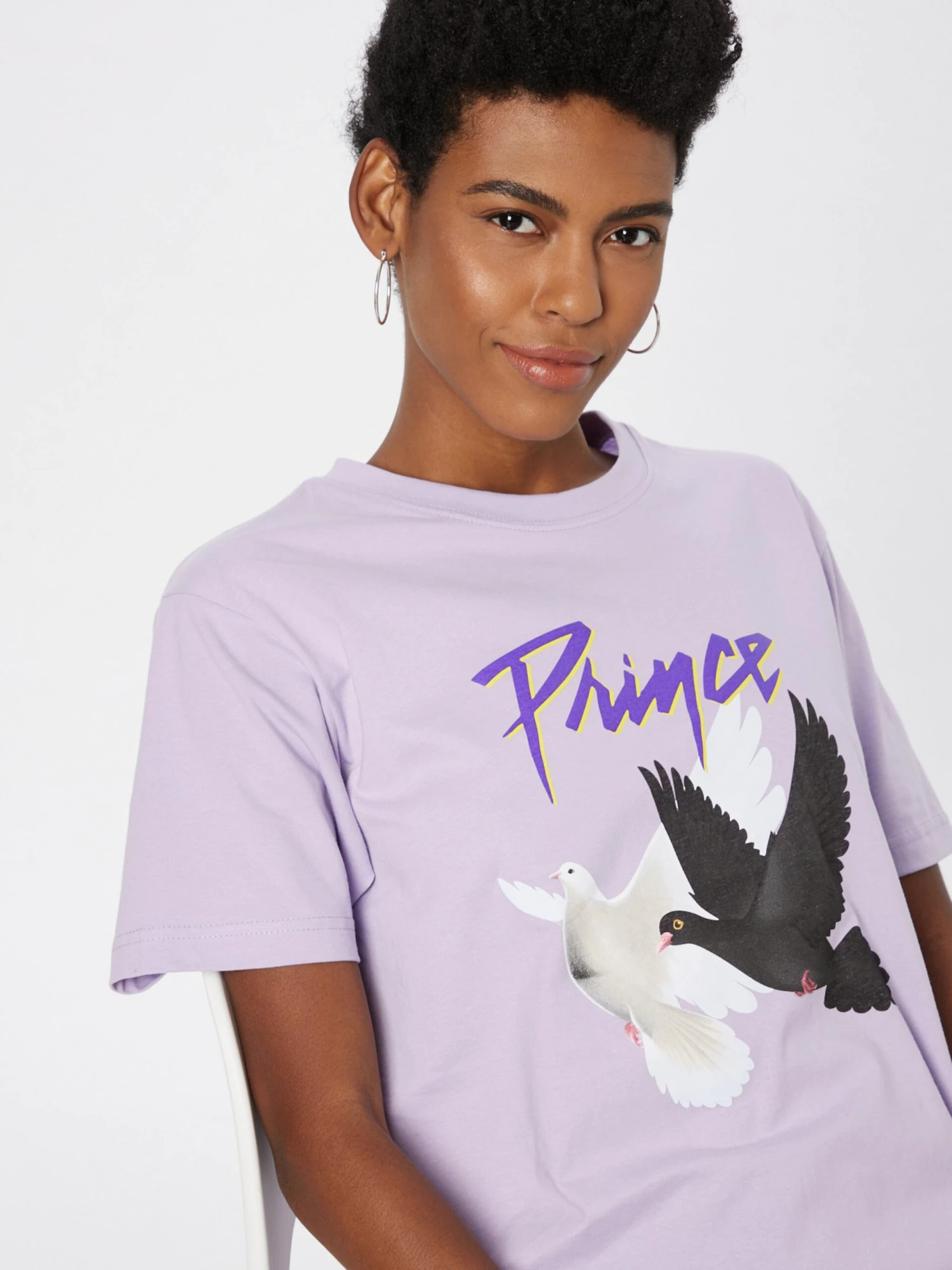 T-shirts Oversize T-shirt Oversize Femme Violet / Violet Clair 4 T-shirts Oversize T-shirt Oversize Femme Violet / Violet Clair – Image 2