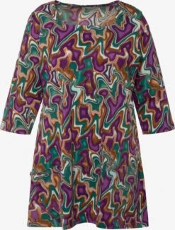 Ulla Popken T-shirts à Manches 3/4 T-shirt Femme Mélange De Couleurs