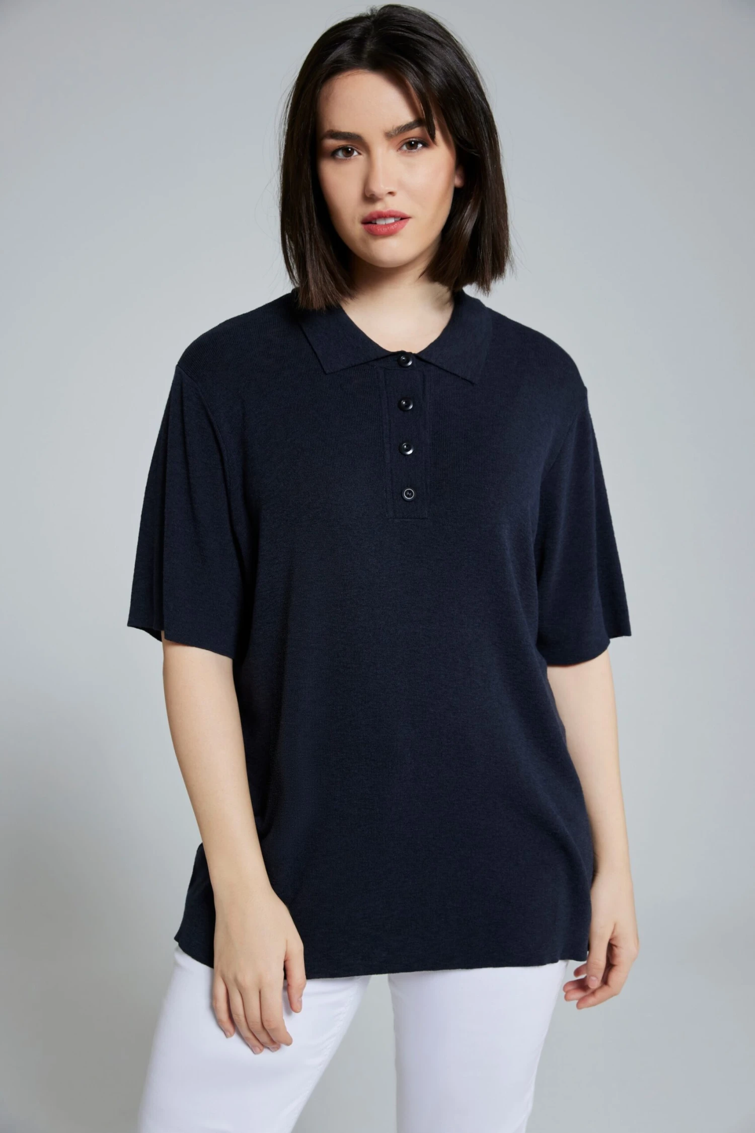 Ulla Popken Polos T-shirt Femme Bleu Nuit 7 Ulla Popken Polos T-shirt Femme Bleu Nuit – Image 5