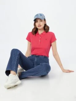 Gant Polos T-shirt Femme Framboise -Pas Cher Univers T-shirt Magasin cf65575f32eda35cca057a376f201b5e