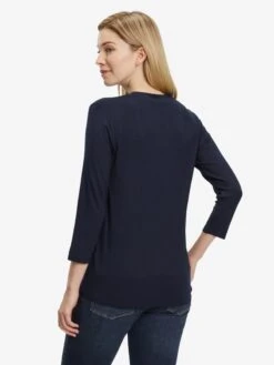 Betty Barclay T-shirts à Manches 3/4 T-shirt Femme Bleu Foncé -Pas Cher Univers T-shirt Magasin d4409873157c7fb68f1154d783f62946