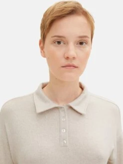 TOM TAILOR Denim Polos T-shirt Femme Greige -Pas Cher Univers T-shirt Magasin d76f6c01675aa3bc90a6f4654bb04652