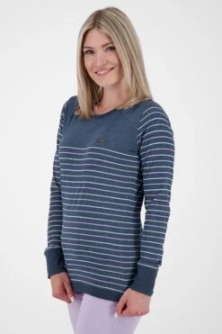 T-shirts à Manches Longues T-shirt LeonieAK Z Femme Marine / Bleu Clair -Pas Cher Univers T-shirt Magasin db78bef167fa37fc7116d02a7acaf5d3