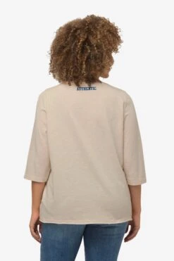 Ulla Popken T-shirts à Manches 3/4 T-shirt Femme Beige -Pas Cher Univers T-shirt Magasin dda0f07047ae0a1da1648ecf5d00c842