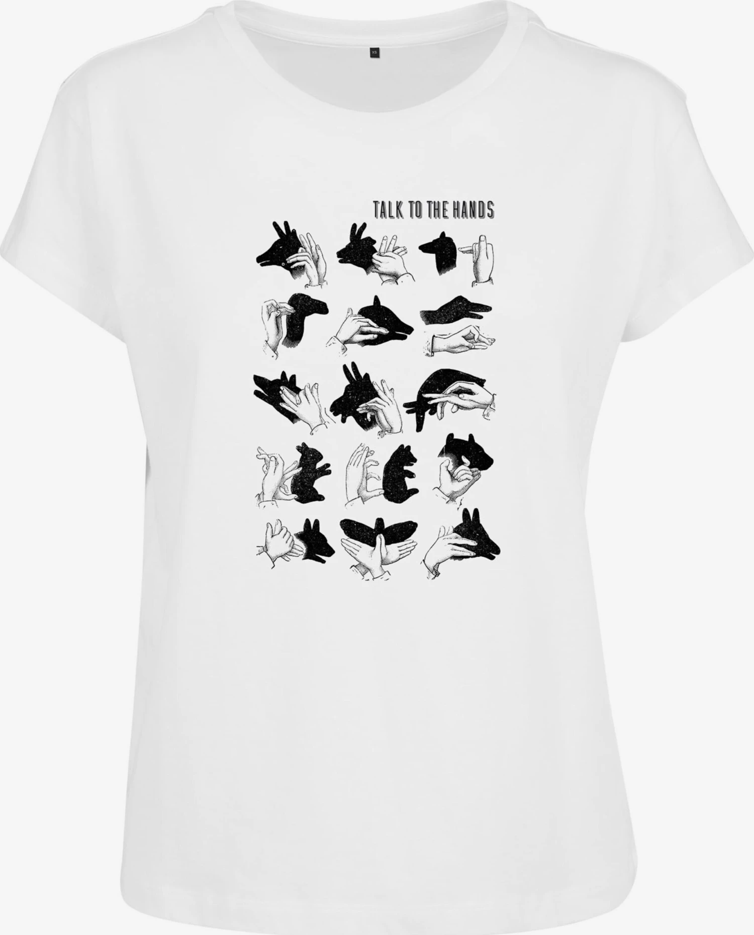 T-shirts T-shirt Talk To The Hand Femme Blanc 4 T-shirts T-shirt Talk To The Hand Femme Blanc – Image 2