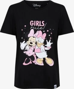 T-shirts T-shirt Disney Girls Rule Slub Femme Noir