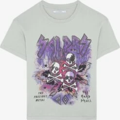 Pas Cher Univers T-shirt Magasin 9 Scalpers T-shirts T-shirt Kiss Femme Gris Clair