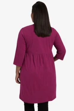 Ulla Popken T-shirts à Manches 3/4 T-shirt Femme Violet -Pas Cher Univers T-shirt Magasin e546dd3e7d4ba051ae880d21c896acad