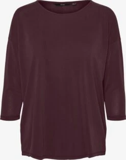 Vero Moda T-shirts à Manches 3/4 T-shirt Filli Femme Bordeaux