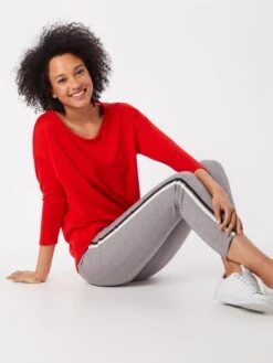 ONLY T-shirts à Manches 3/4 T-shirt Elcos Femme Rouge Feu -Pas Cher Univers T-shirt Magasin ee7c94a542897ab412ae931fb7bd03cd