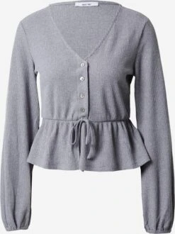 About You T-shirts à Manches Longues T-shirt Isa Femme Gris Chiné