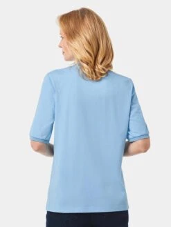 GOLDNER Polos T-shirt Femme Bleu Ciel -Pas Cher Univers T-shirt Magasin f2385abc124e83f588a84d146de88900