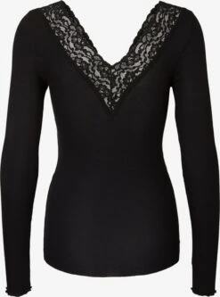 Pieces Petite T-shirts à Manches Longues T-shirt SIRI Femme Noir