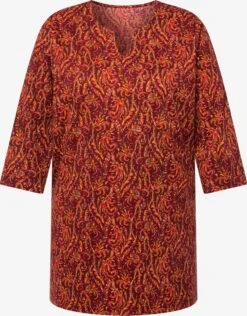 Ulla Popken T-shirts à Manches 3/4 T-shirt Femme Orange