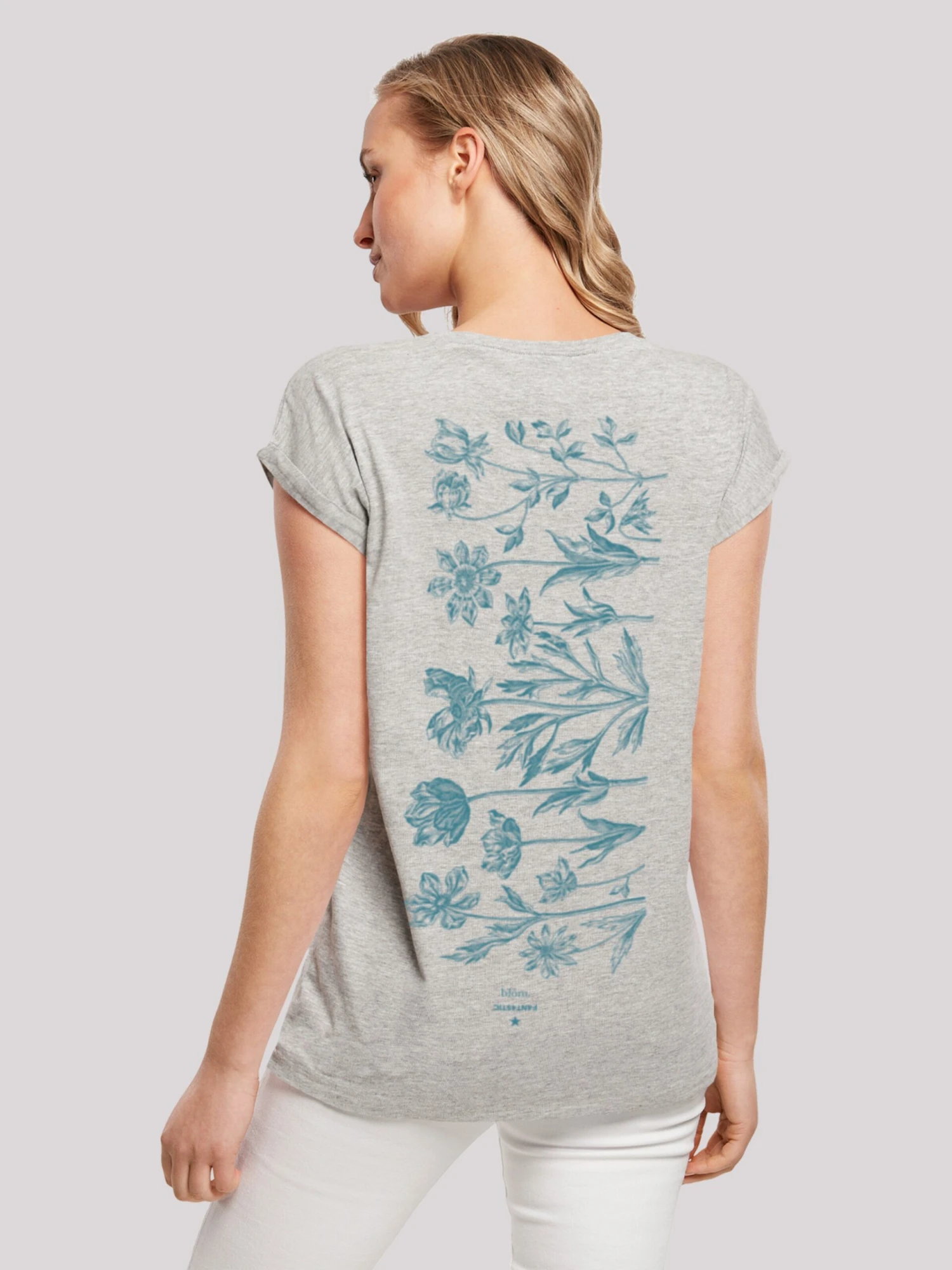 F4NT4STIC T-shirts T-shirt Femme Gris 6 F4NT4STIC T-shirts T-shirt Femme Gris – Image 4