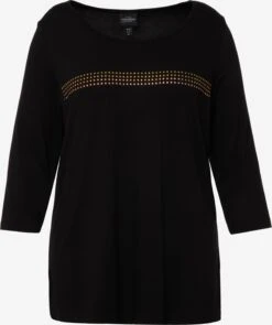 Ulla Popken T-shirts à Manches 3/4 T-shirt Femme Noir