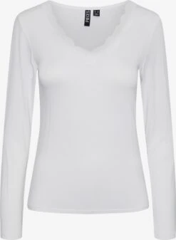 Pieces T-shirts à Manches Longues T-shirt BARBERA Femme Blanc